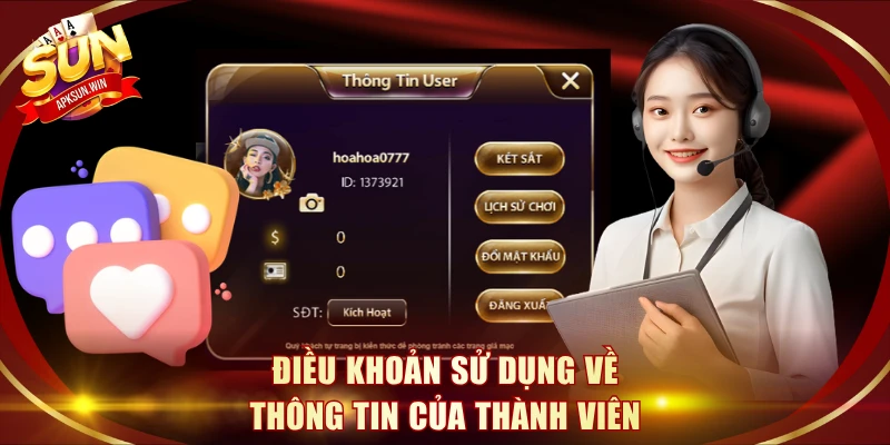 Điều khoản sử dụng về thông tin của thành viên