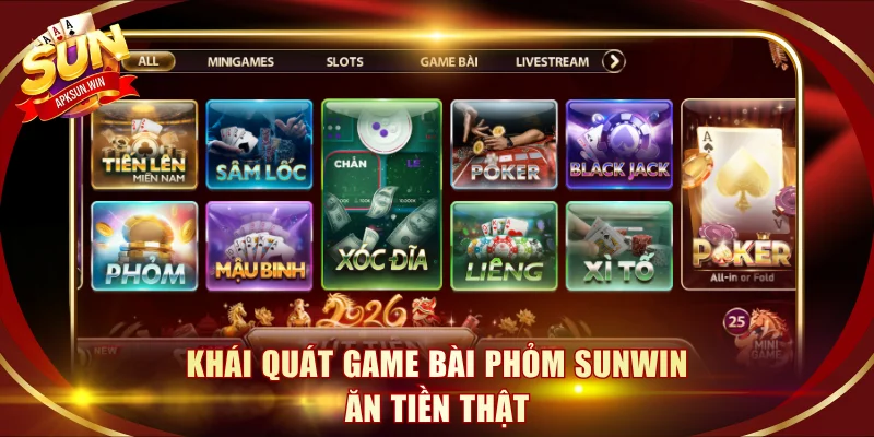 Khái quát game bài Phỏm Sunwin ăn tiền thật